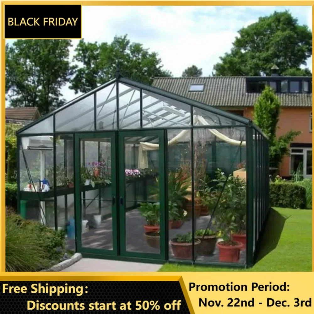 Greenhouse, Large Royal Victorian VI 46 Greenhouse, 250 Square Feet Outdoor Greenhouses