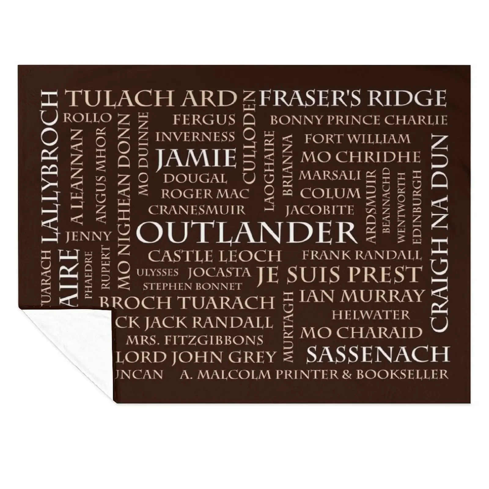 

Outlander Word Cloud Throw Blanket Thins Hairys Giant Sofa heavy to sleep Blankets