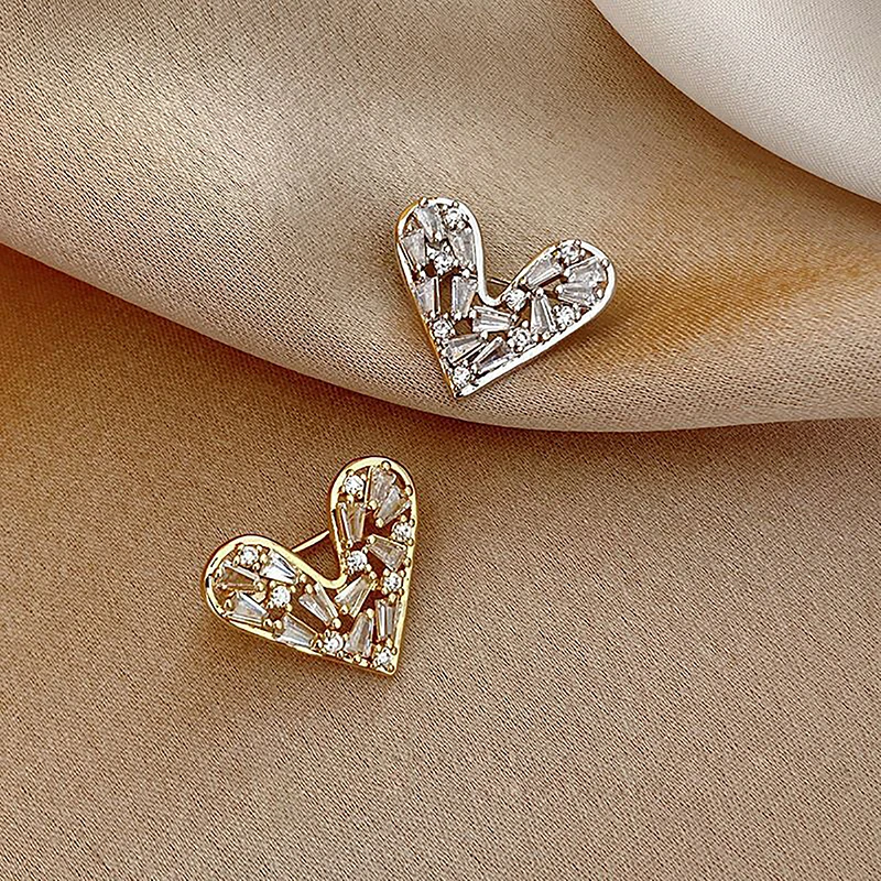 أزياء حجر الراين الحب القلب دبابيس للنساء الرجال ملابس الحفلات مجوهرات اكسسوارات هدايا