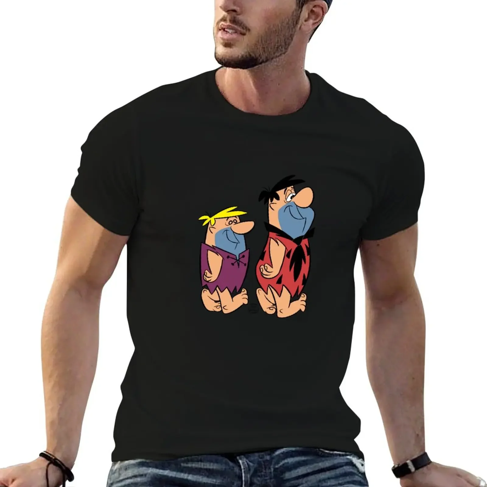 

TV CARTOON CAVEMEN FRED AND BARNEY T-Shirt graphic t shirt vintage boys whites vintage t shirt men