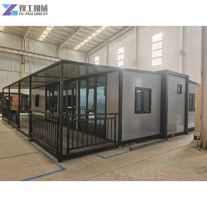 Foldable Container House Double Wing Expansion Habitable Container House Mobile Home Villas Hospital Container House Tiny Home