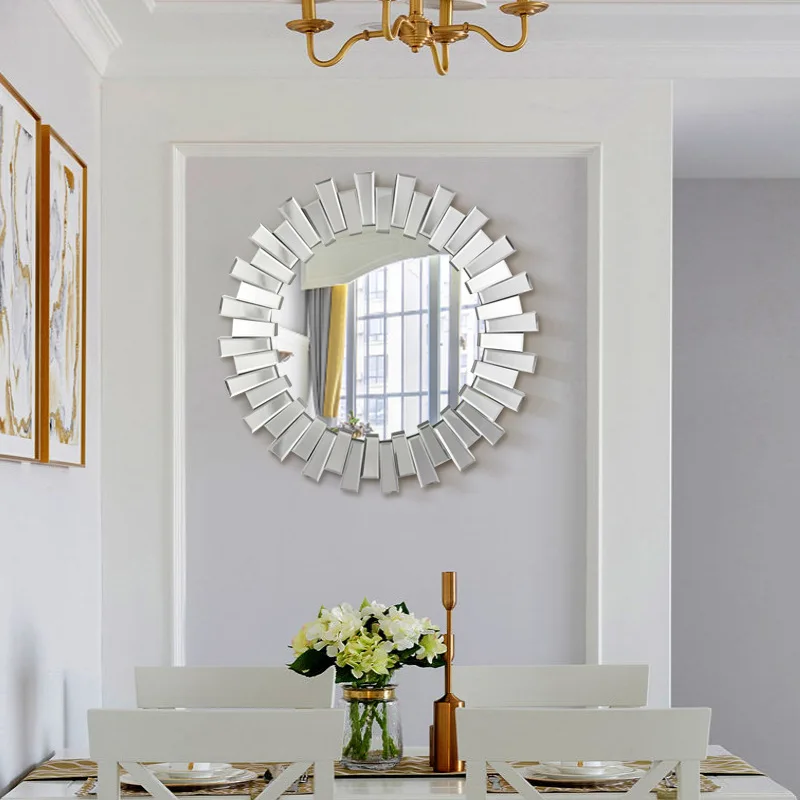 European American Glass Porch ADORns NEW MODERN ART  Large Decorative Mirror on Bathroom Wall
