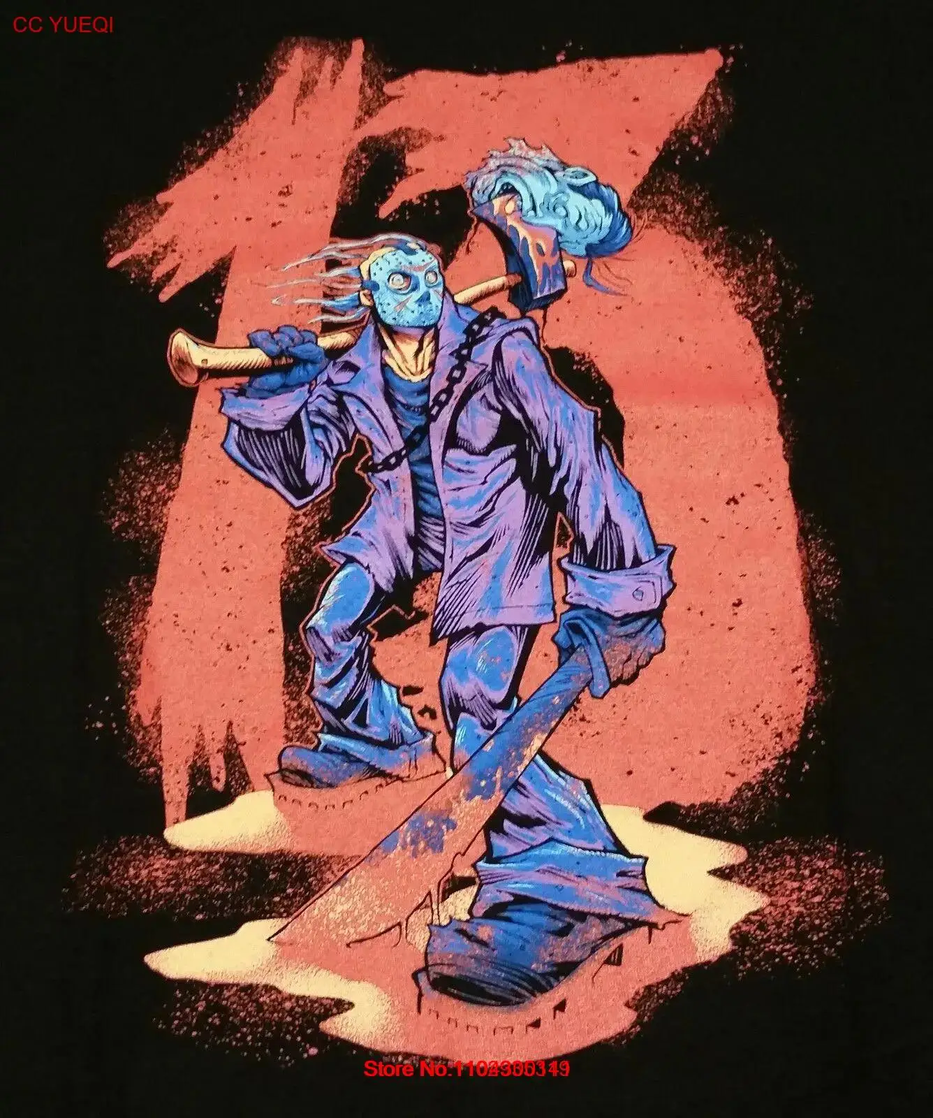 

Мужская рубашка среднего размера "TGIF13" Parody Mashup Teevillain