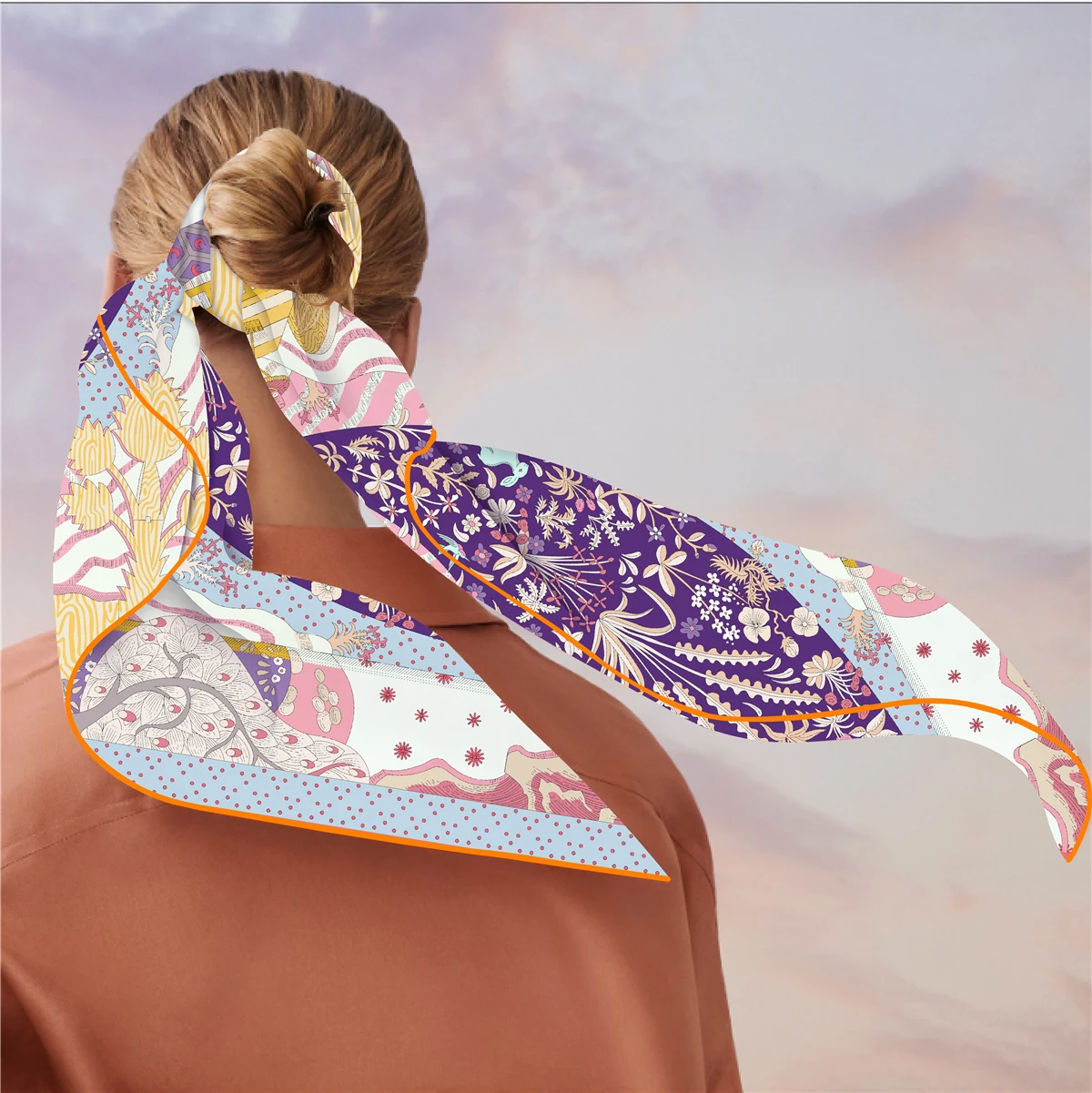 Brand Triangle Scarf Woman New Voice of the Times Twill Silk Scarves Luxury Bandana Headband Hijab Foulard Neckerchief Shawl