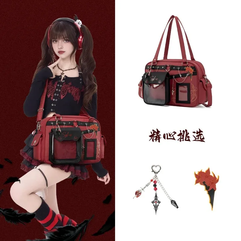 Love and Deepspace Bag Sylus Itabag Fashion Backpack Anime Cosplay Crossbody Handbag Large Capacity Square Commuter Shoulder Bag