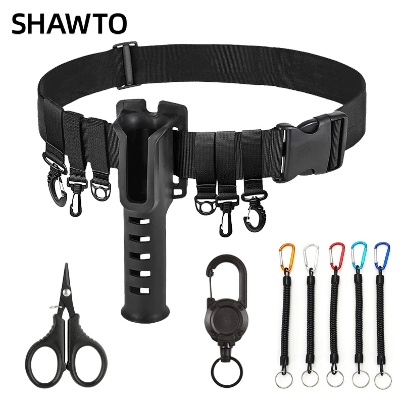 fishing belt with rod holder Holster, Rod for Fly Fishing Accessories lines and is the perfect day belt for stand Spinning Reel Fish Fighting Harness