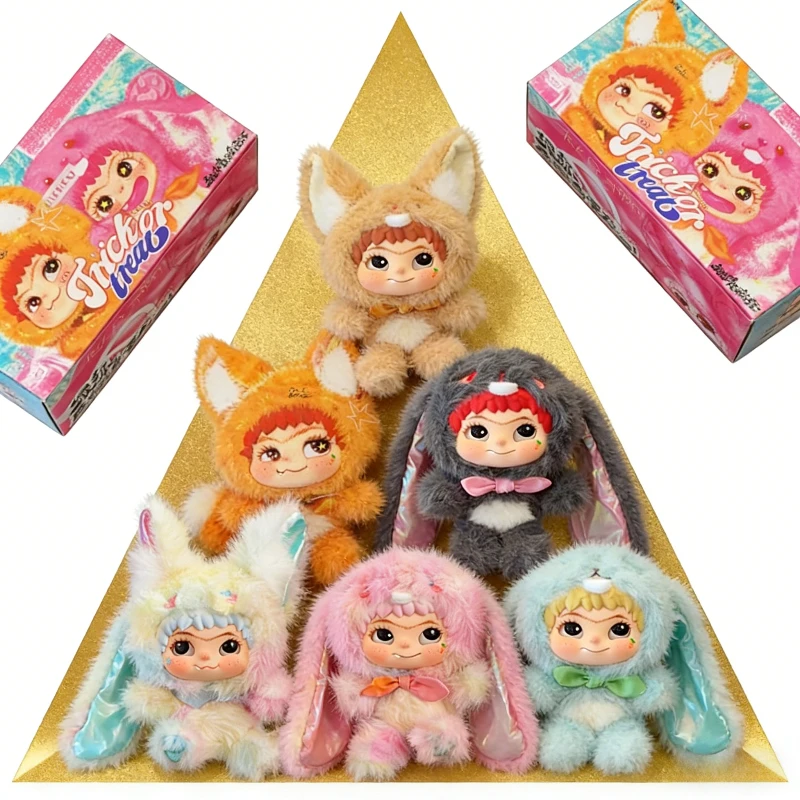 

Серия Wakuku V2 Blind Box Fox & Rabbit Trick or Treat, виниловый брелок-сюрприз, загадочная игрушка в подарок