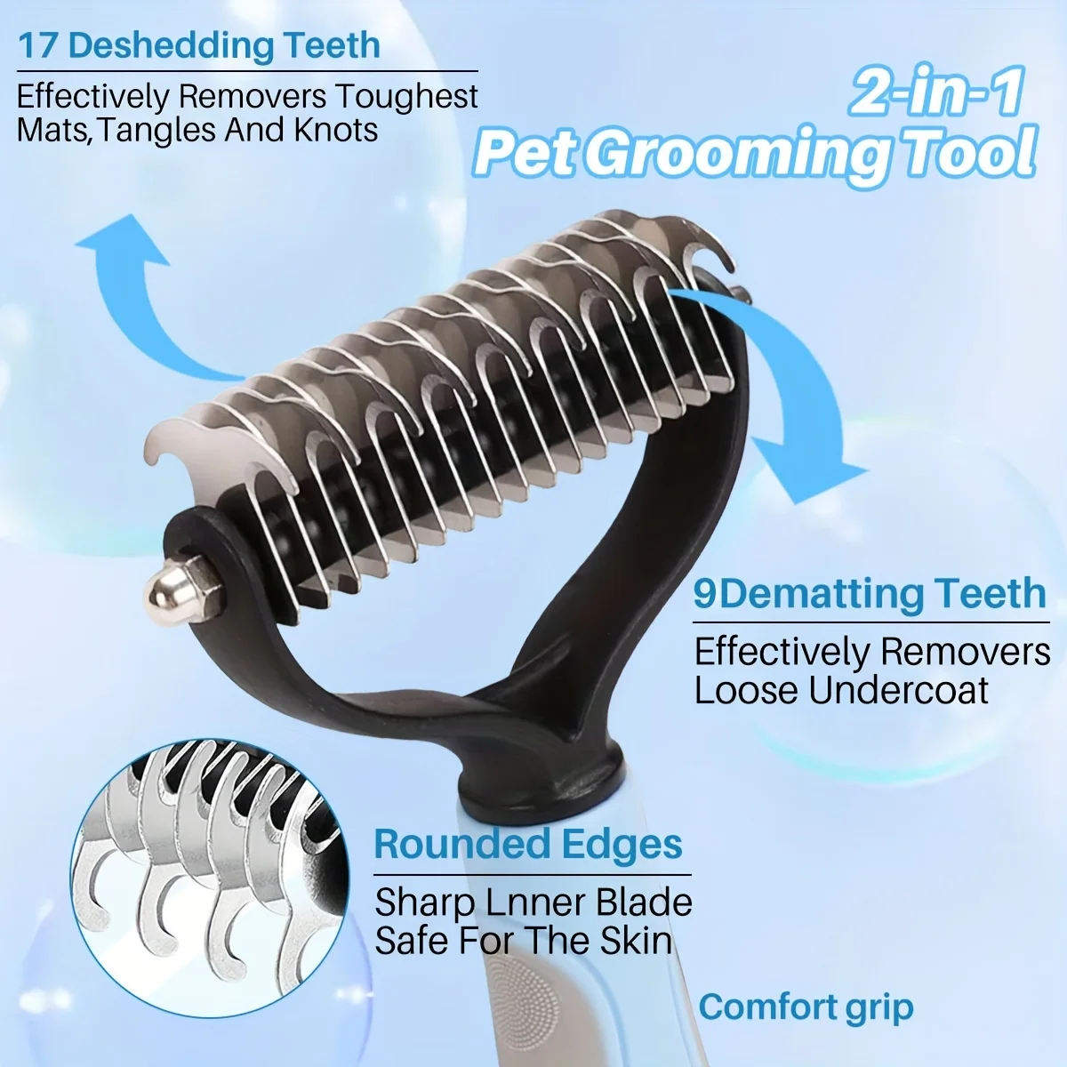 Professional Pet Deshedding Brush Dog Hair Remover Pet Fur Knot Cutter Puppy Cat Comb Brushes Dogs Grooming Shedding Supplies