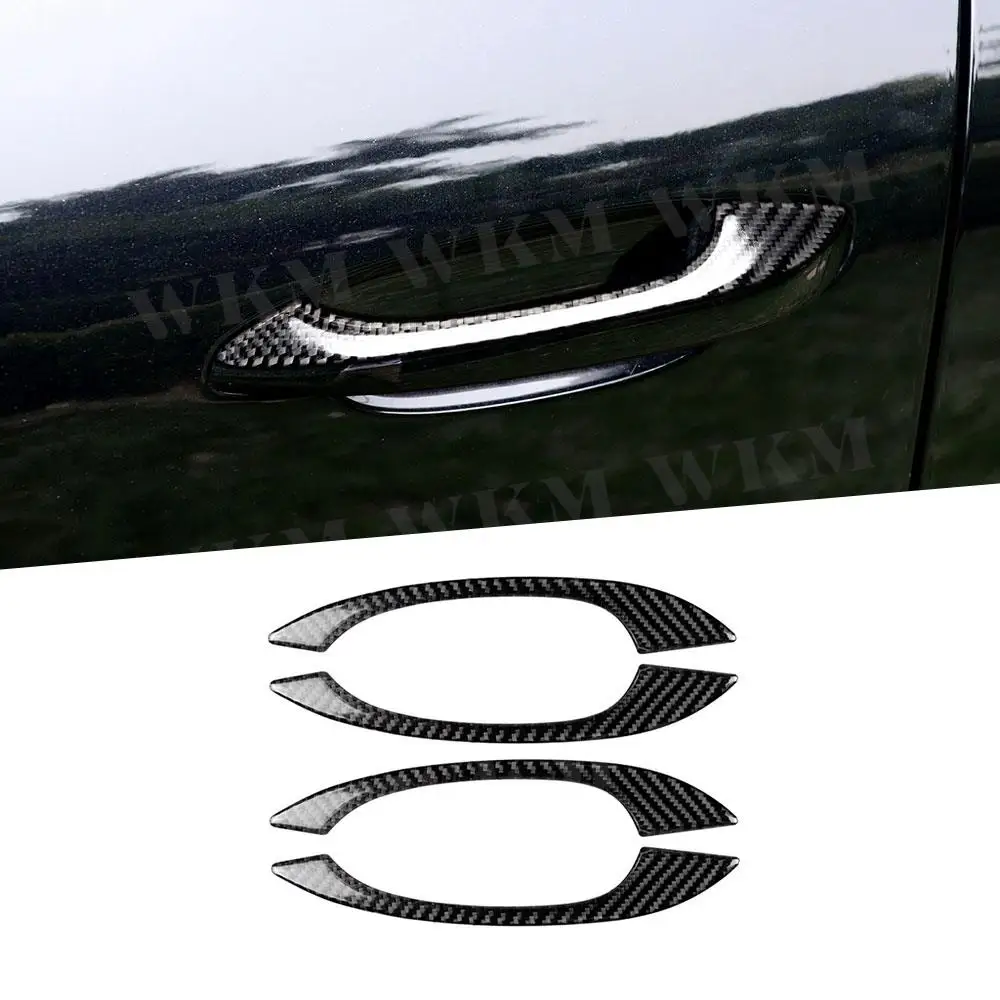 

Внешняя дверная ручка из углеродного волокна, декоративная накладка, наклейки, наклейка для Porsche Macan 2015-2018, автомобильные аксессуары