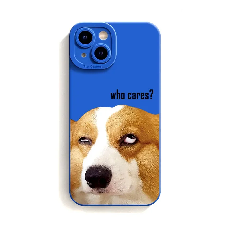 Cute Pet Corgi Dog Phone Case for iPhone 16 15 Pro Max 14 Plus 13 Pro 12 11 XS Max XR 7 8 Plus SE 2020 Matte TPU Silicone Cover