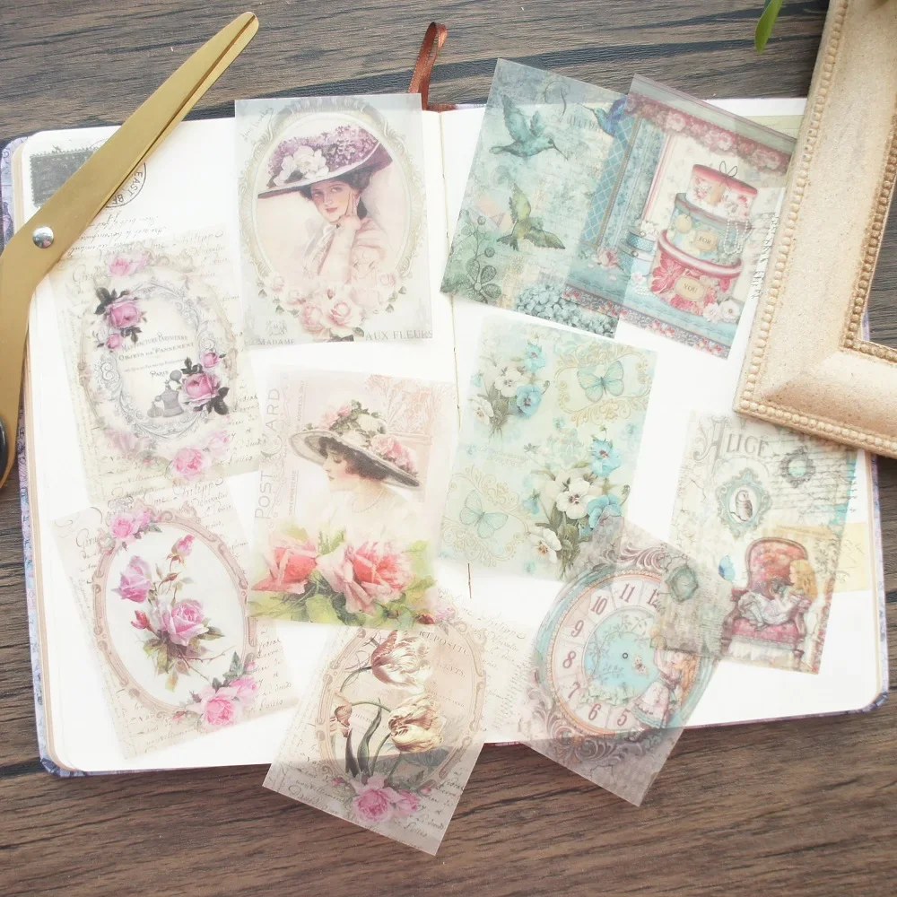 6*8cm 30pcs Illustrations In Fairy Tales Book Design Paper As Creative Craft Onion-skin Paper Background Scrapbooking DIY Use