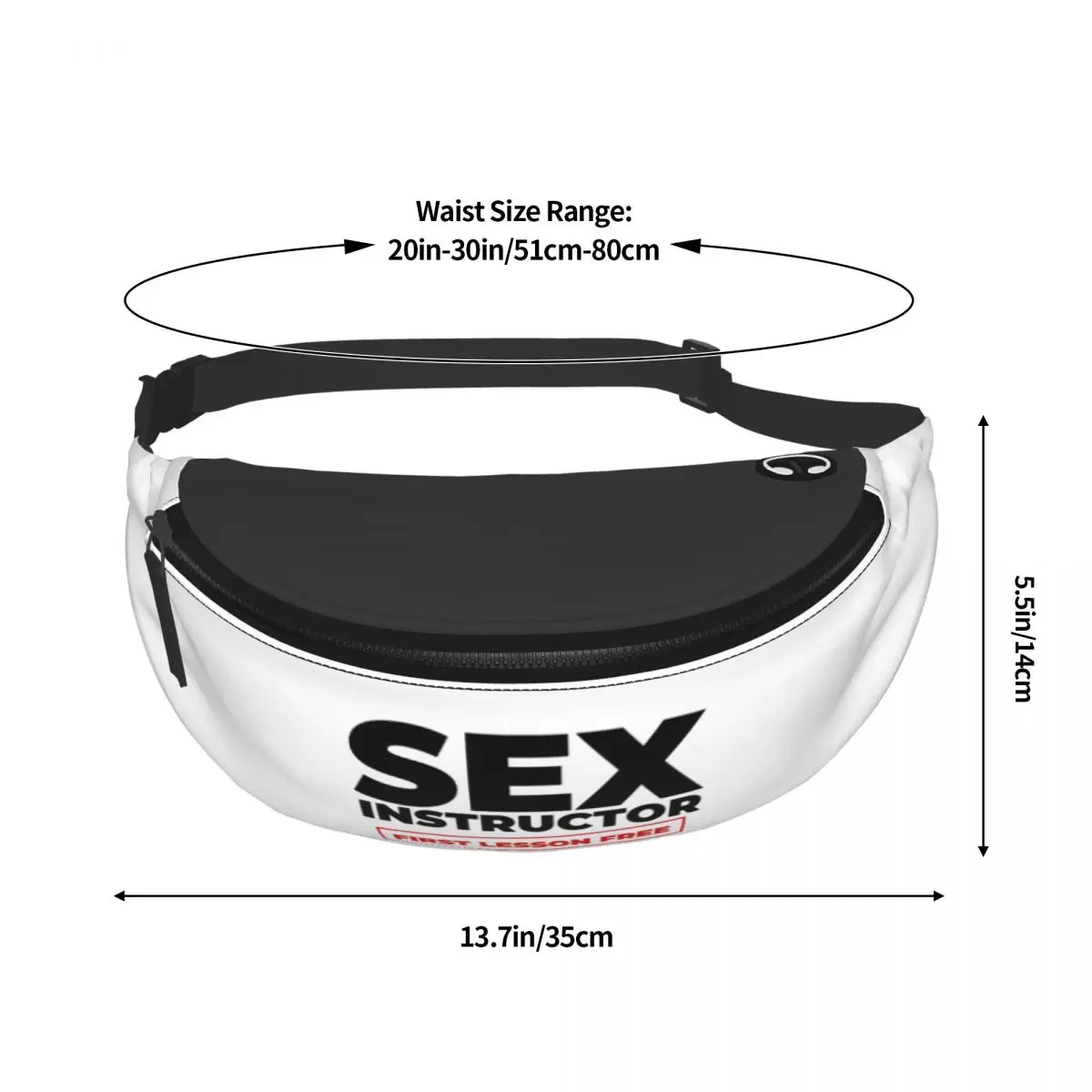 Sex Instructor Fanny Pack Women Men Cool Crossbody Waist Bag for Camping Biking Phone Money Pouch