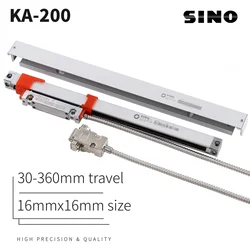 Sino KA-200 16mm * 16mm Slim skala liniowa KA200 30 40 50 60 70 80 90 100 110mm 0.005mm TTL cienkie kraty władcy enkoder optyczny