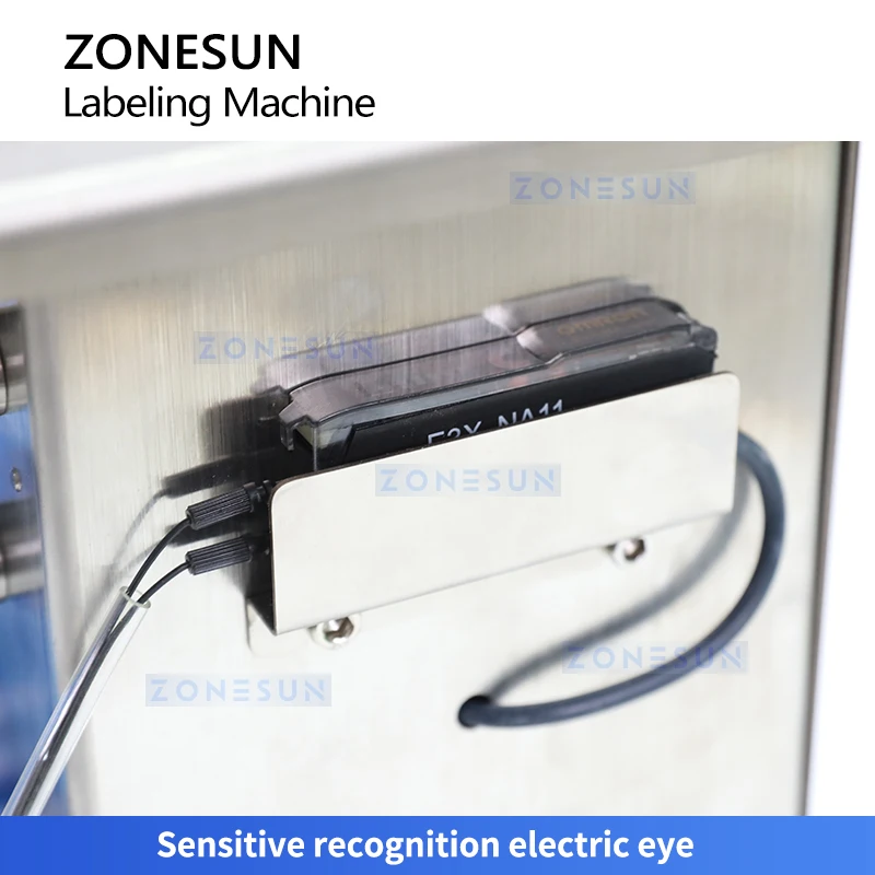 Zonesun Tamper Evident เครื่องติดฉลาก Tamper Proof Seal Label Applicator Corner Wrap Labeler Label Dispenser ZS-TB90