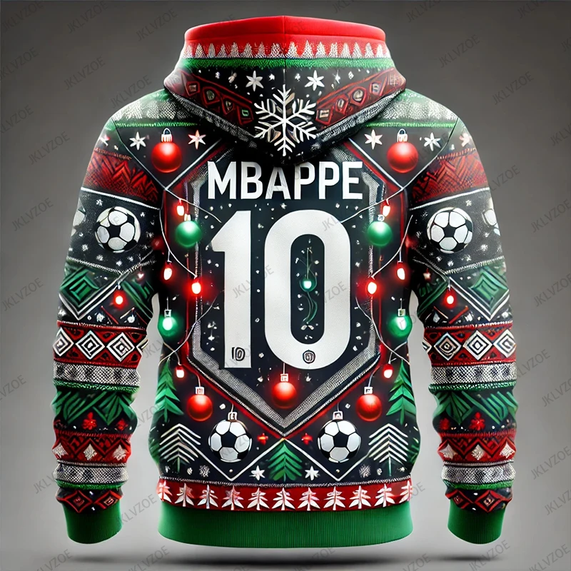 عيد الميلاد وصول جديد CHATGPT تصميم الرياضة طويلة الأكمام Mbappe 10 هوديس المتضخم جيرسي التدريب موحدة الاطفال/الكبار قمم #5
