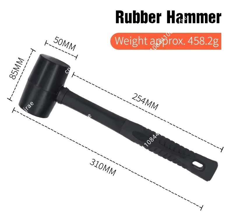 Large Size 310×85mm Shockproof Rubber Hammer Soft Face Bike Maintenance Mallet Practical Repair Accessory For Bicycle Shop