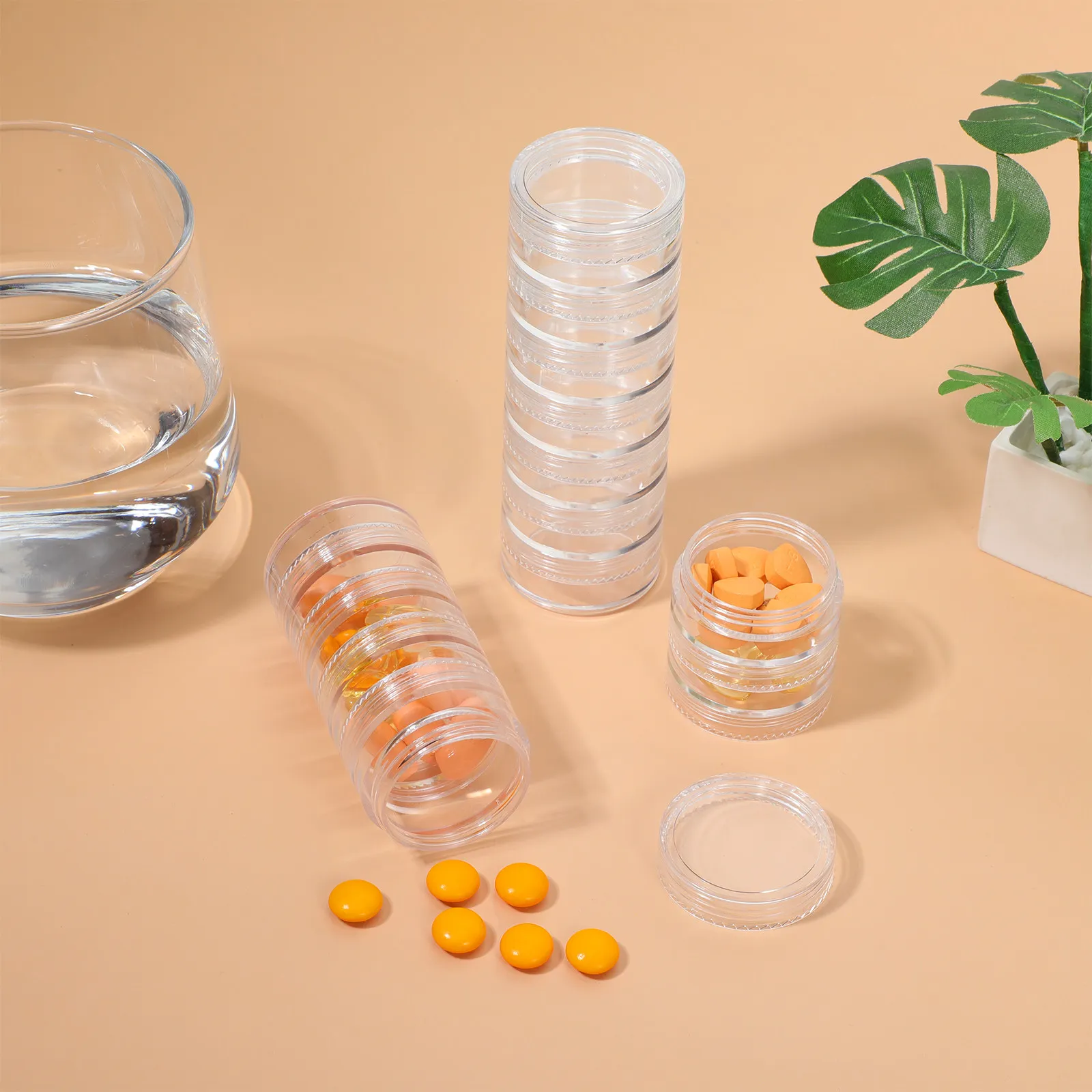 2Pcs Large Medicine Storage Box 7 Day Weekly Organizer Pill Case Travel Daily Medication Holder Container for Seniors