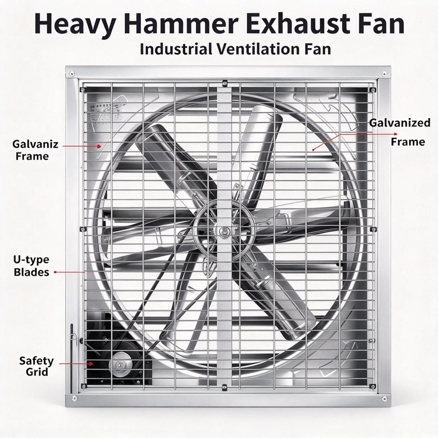 54 inch large industrial ventilation extractor fan