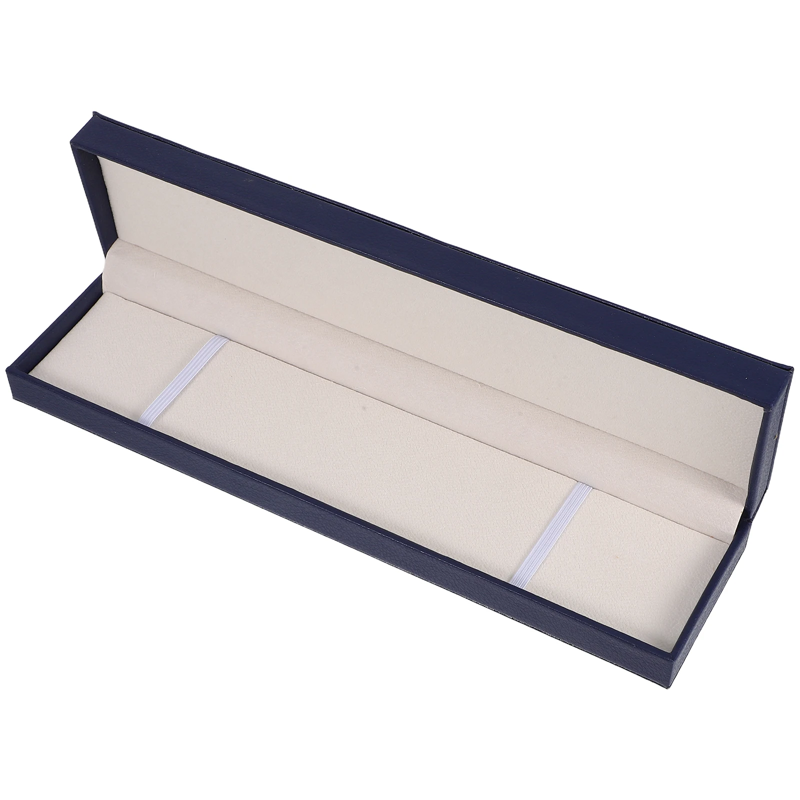 

Stylish Pu Rectangular Box Organizer For Men Women Dustproof Storage Case Strong Tension Resistance Multiple Sizes
