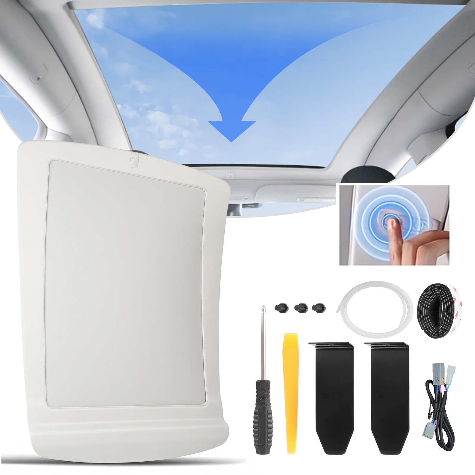 

MGLLIGHT Fit for Tesla Model Y 2020-2025 Electric Smart Glass Roof Sunshade UV Reflection