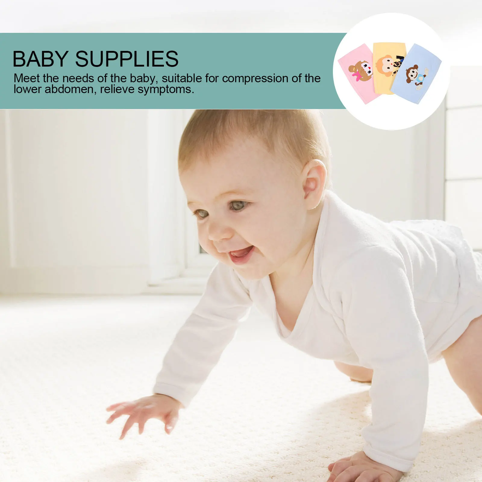

3 шт., детские ленты для живота, хлопковый пупочный шнур, морозостойкие принадлежности для новорожденных, детский шнур для младенцев