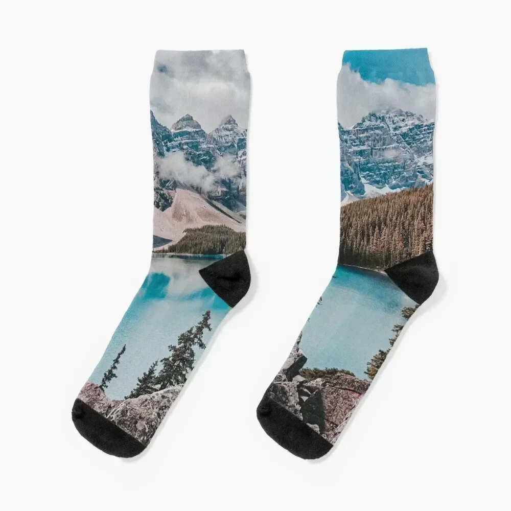 Banff National Park Socks Run funny gifts crazy Wholesale Socks Men Women's cute with print Antiskid soccer Woman Socks Men's