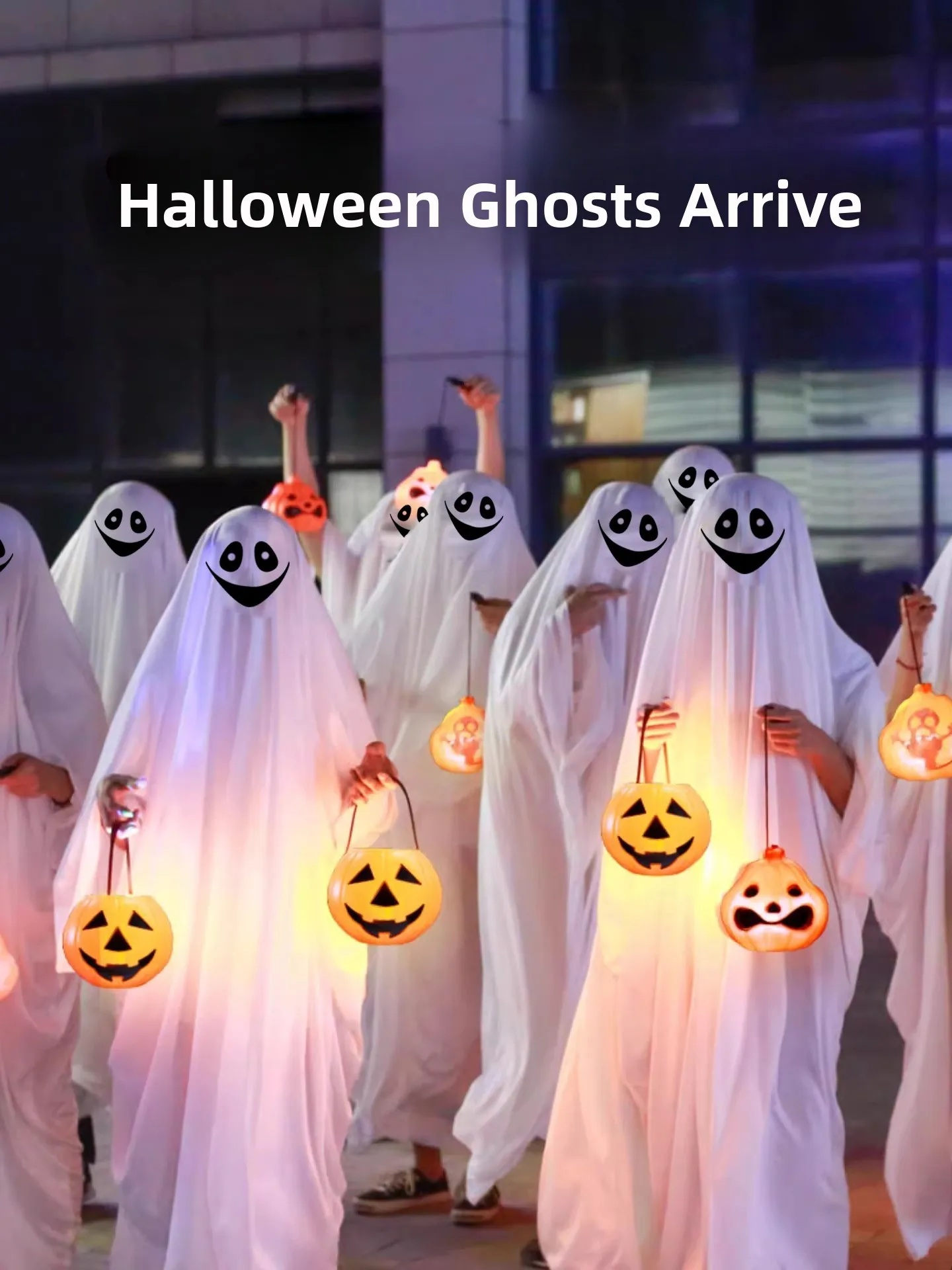 

Halloween Children's Costume Ghostly Cloak Girls' Elf Ghost White Dress-Up Clothes Boys' Ghostly Outfit Polyester Material