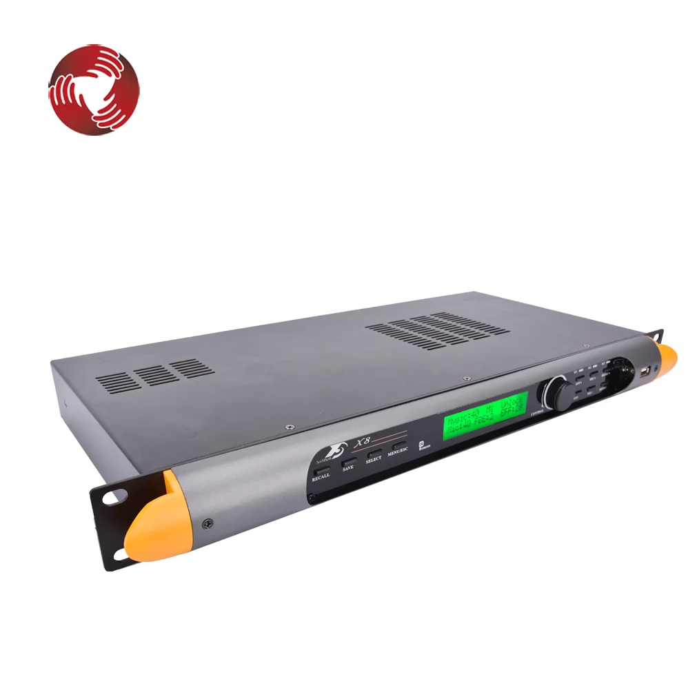 Hot-selling 600W*2 Power Amplifier Professional Audio Digital Karaoke DSP X8 Audio Sound Processor