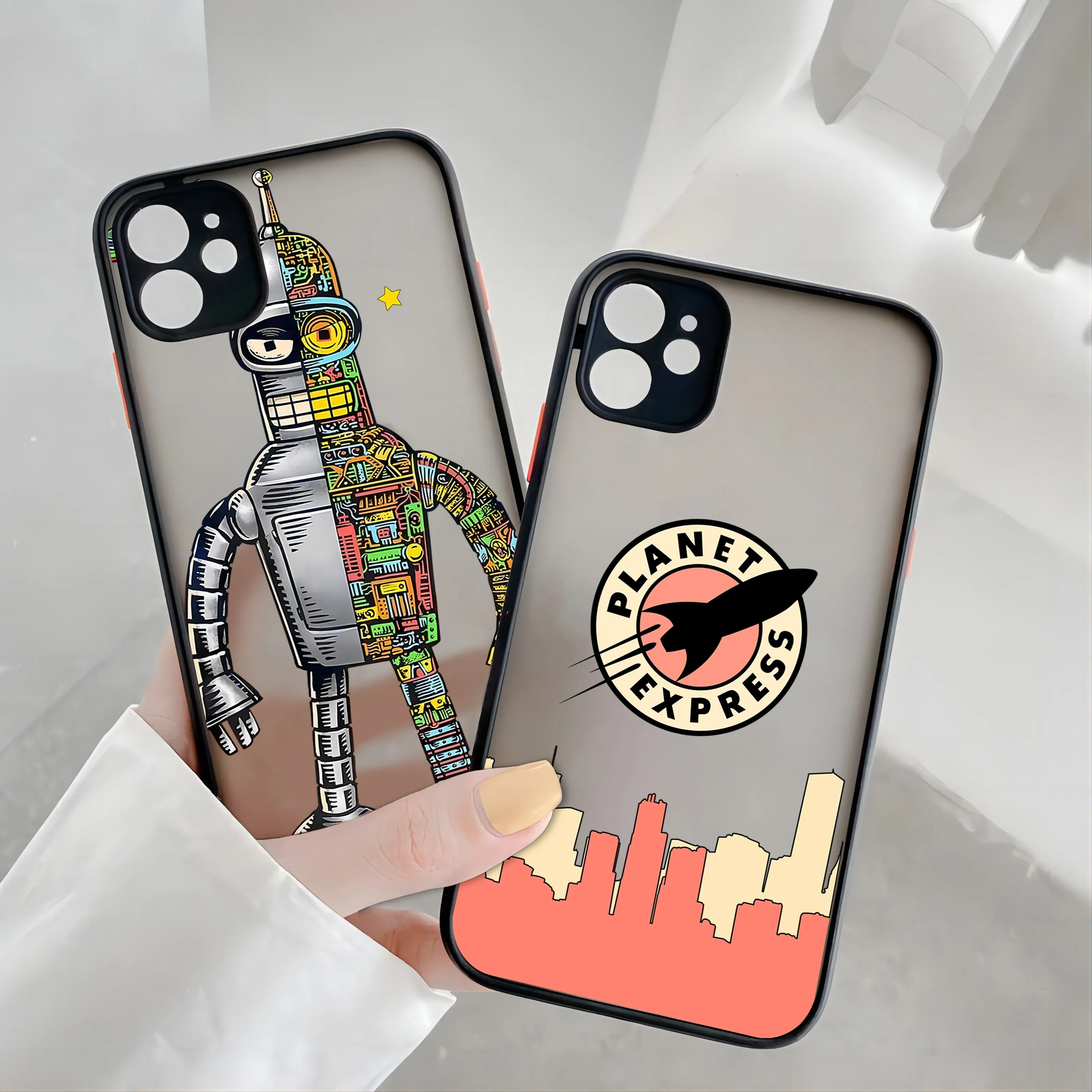 Funny Futuramas Robot Bender Phone Case For Samsung S24 S23 S22 S21 S20 S10 FE Note20 Note10 Plus Ultra Lite 5G Matte Cover