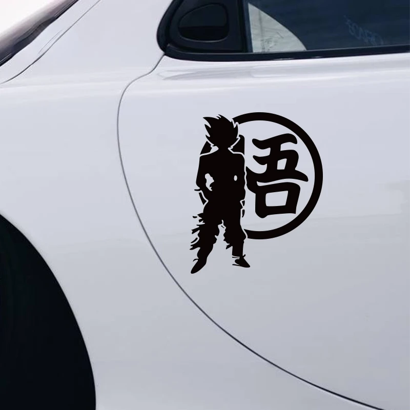 Dragon Ball Personality Creative Silhouette Car Sticker Anime Sticker Waterproof Sunscreen Laptop Window Trunk Sticker