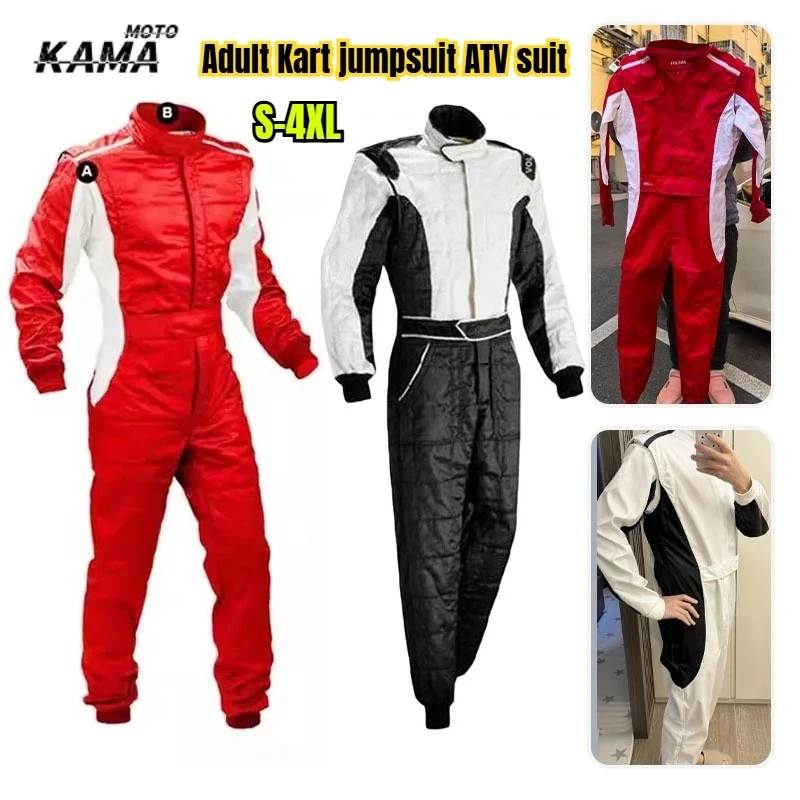 Adult Kart Racing Suit Off Road Car Drifting Jumpsuit Breathable Summer Racing Suit Motorbike Suit Moto Racing Jacket 모터사이클 재킷
