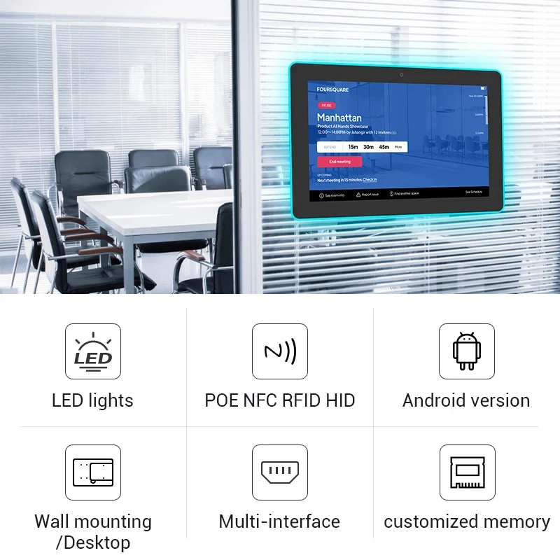 10.1 Inch Wall Mount Smart Home Control Panel Tuya WiFi Zigbee NFC RFID POE Smart Home Automation Touch Screen Tablet