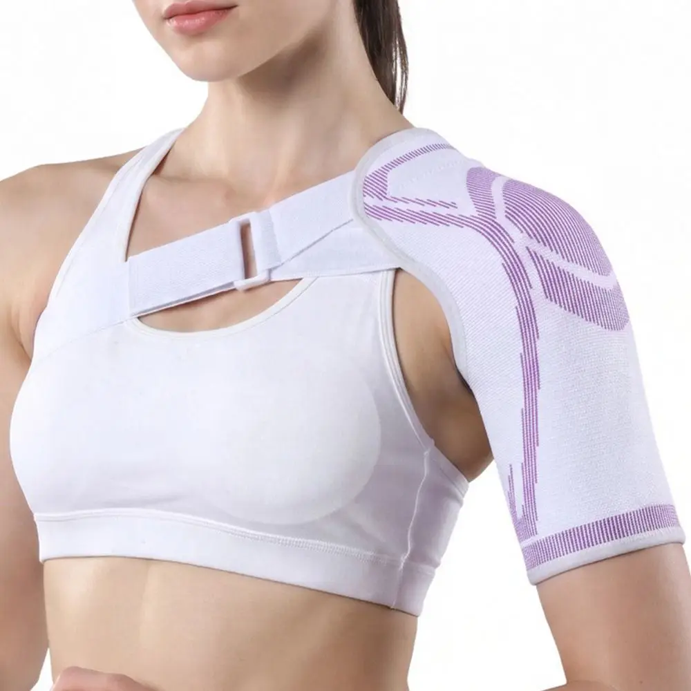 Breathable Shoulder Support Brace Adjustable Sweat-Absorbent Sports Shoulder Protective Fixed Support Compression