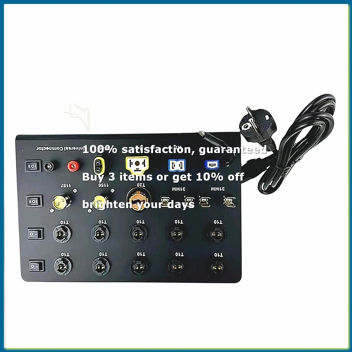 Auto Car Headlight Test Board HID Xenon LED Bulb T10 W5W Festoon C5W T20 7443 H1 H3 H7 H4 9005 Tester EU Plug