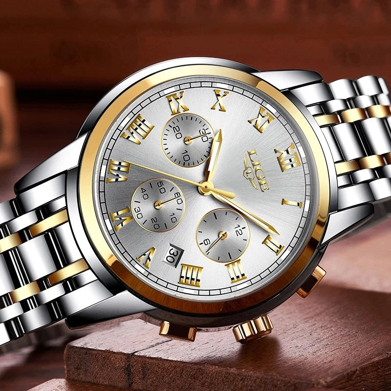 2024 LIGE Top Luxury Women Watch Luminous Date Waterproof Ladies Watches Bracelet Quartz Wristwatch For Women Relogios Feminino