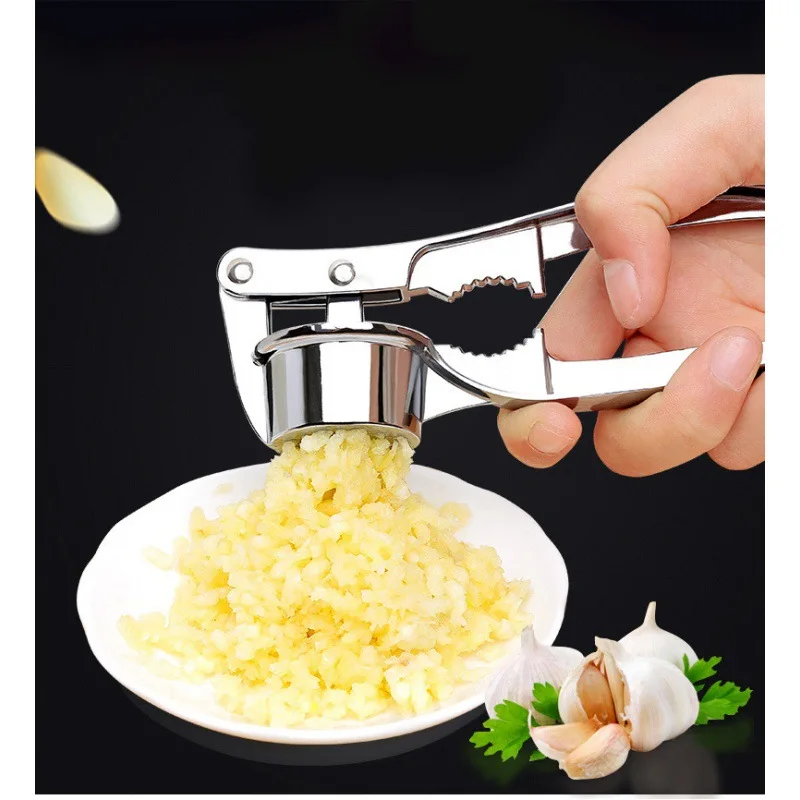 Manual 304 Stainless Steel Garlic Press Garlic Paste Maker Home Use Garlic Smasher Tool Kitchen Gadget Metal Construction