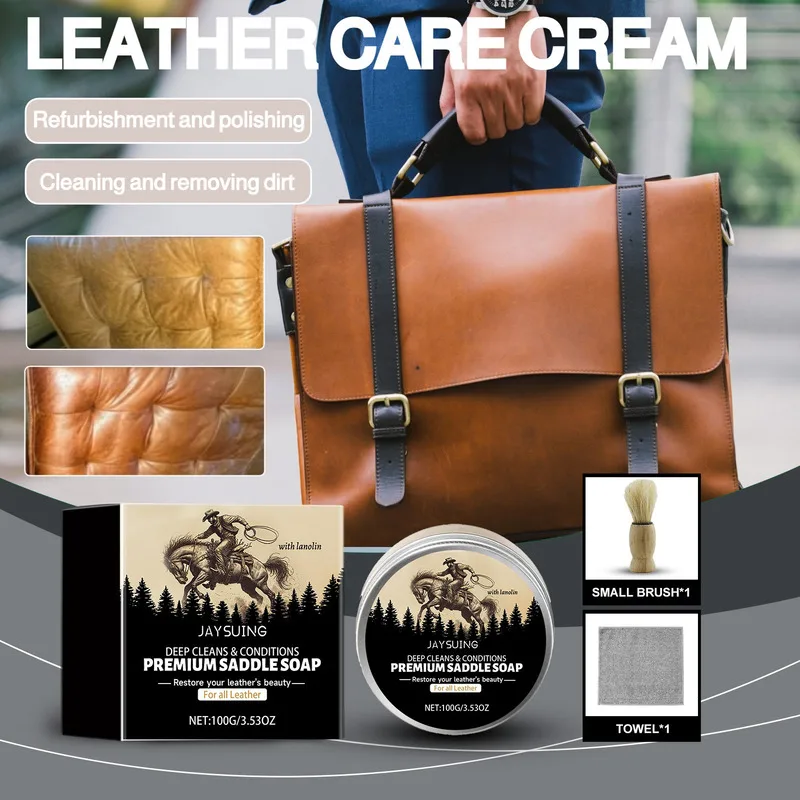 Lederpflegecreme für langanhaltende Politur und Pflege von Autositzen, Ledertaschen, Schuhen und Möbeln
