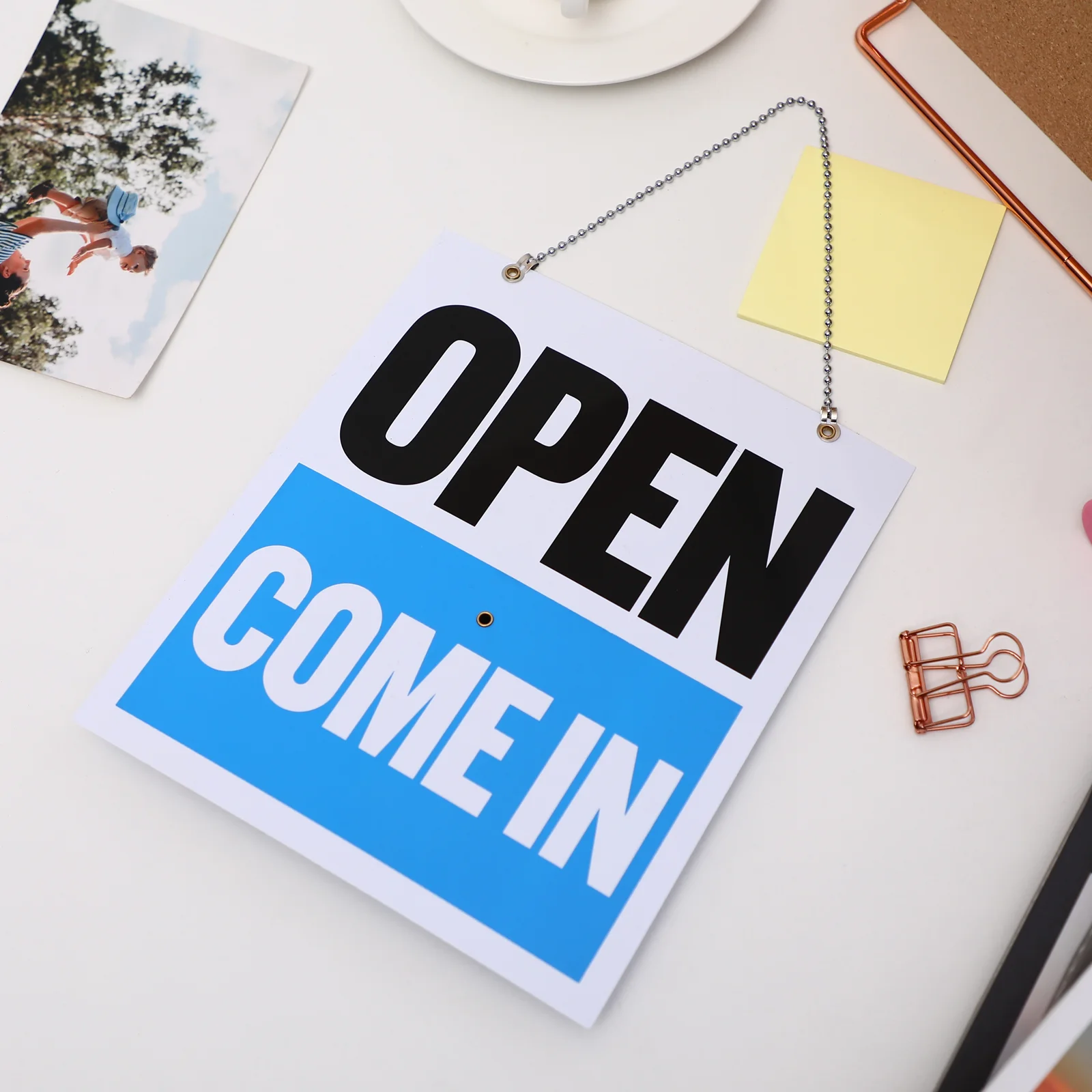 Labels Door Board Pendant Sign Open Signs for Window Decorations Outdoor Plate Bamboo Office Hanging