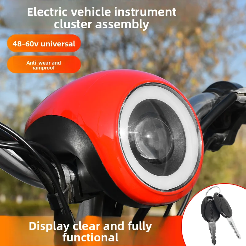 48V/60V electric vehicle instrument panel, electric scooter instrument and lamp assembly, battery level display
