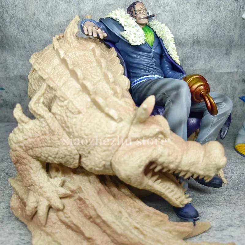 

In Stock One Piece King Of The Desert Sir Crocodile Figure Anime Figurine Statue Model Room Desk Ornament Kids Toys Xmas Gift