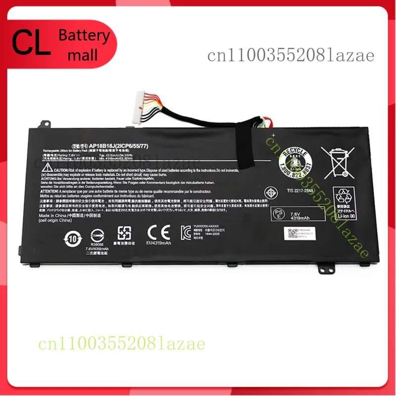 

New AP18B18J 34.31Wh Battery for Acer A314-32-33 Series 2ICP6/55/77