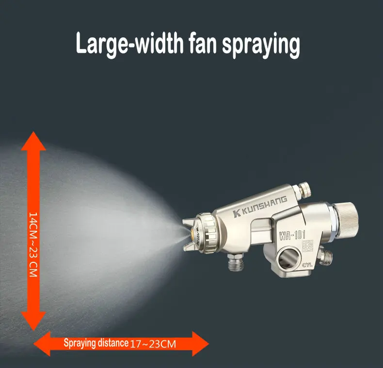 

WA-101 Automatic Spray Gun Pneumatic High Atomization Large Diameter Spraying Equipment Spray Paint Machine Precision Spray Gun