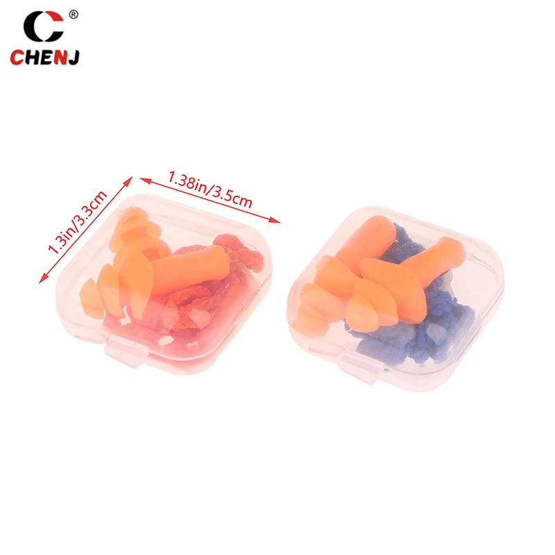 Reusable Soft Silicone Corded Ear Plug Protector Anti-Noise Ear Plug Waterproof Swimming Earplugs Anti Lost Earplug With Rope