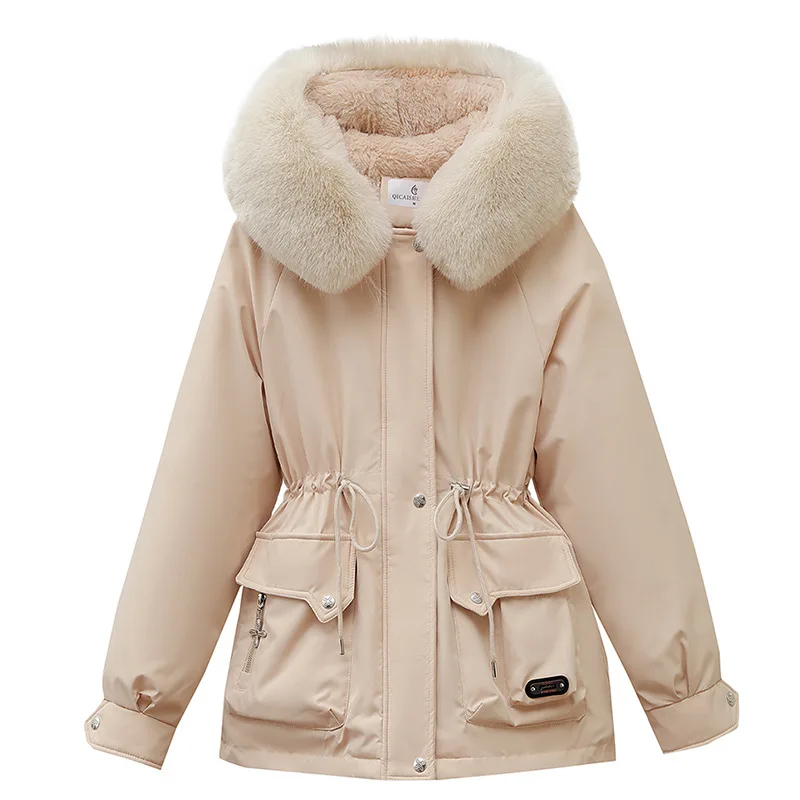 Long Warm Cotton-padded Jacket Female Pai Overcome 2025 New Winter Down Coat Women Parkas Korean Outerwear Hooded Overwear Top
