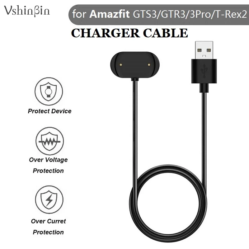 كابل شاحن ساعة ذكية لـ Amazfit ، Cheetah ، T-Rex 2 ، T-Rex Ultra ، GTR4 ، GTR3Pro ، GTS3 ، GTS4 ، حبال شحن USB