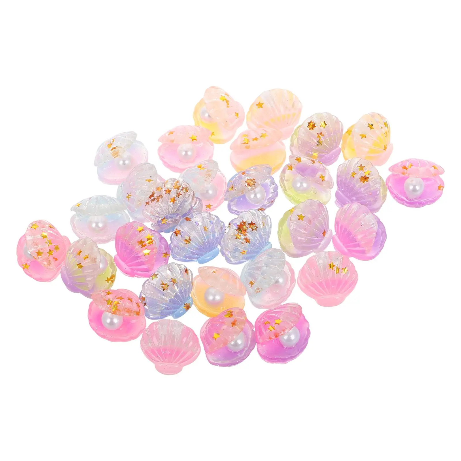 

30pcs Shell Jewelry High Realism Resin Seashells Cute Charms for Crafts DIY Accessories Animal Beads Decorations