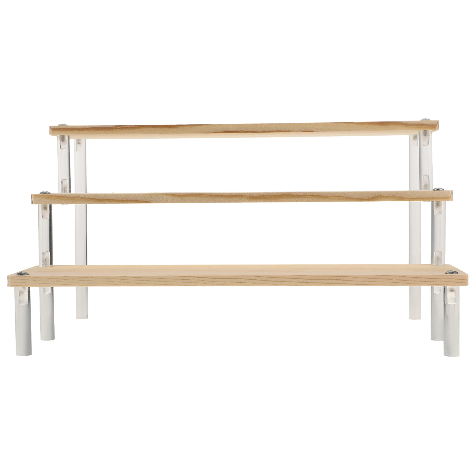 

Craft Display Stands 3 Layers 30x8cm Black for Collectibles Action Figures Mug Shelf Dessert Table