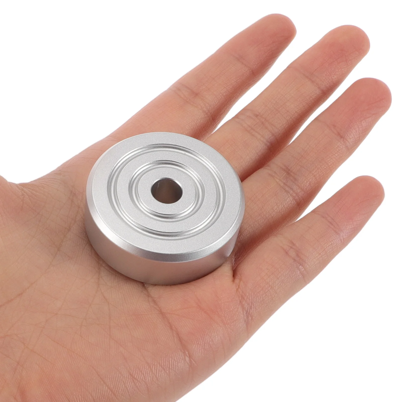 ビニールレコードアダプター アルミニウムウェイトスタビライザー ロープロファイルブロック 振動を軽減 使いやすいプロフェッショナルレコードスタビライザー