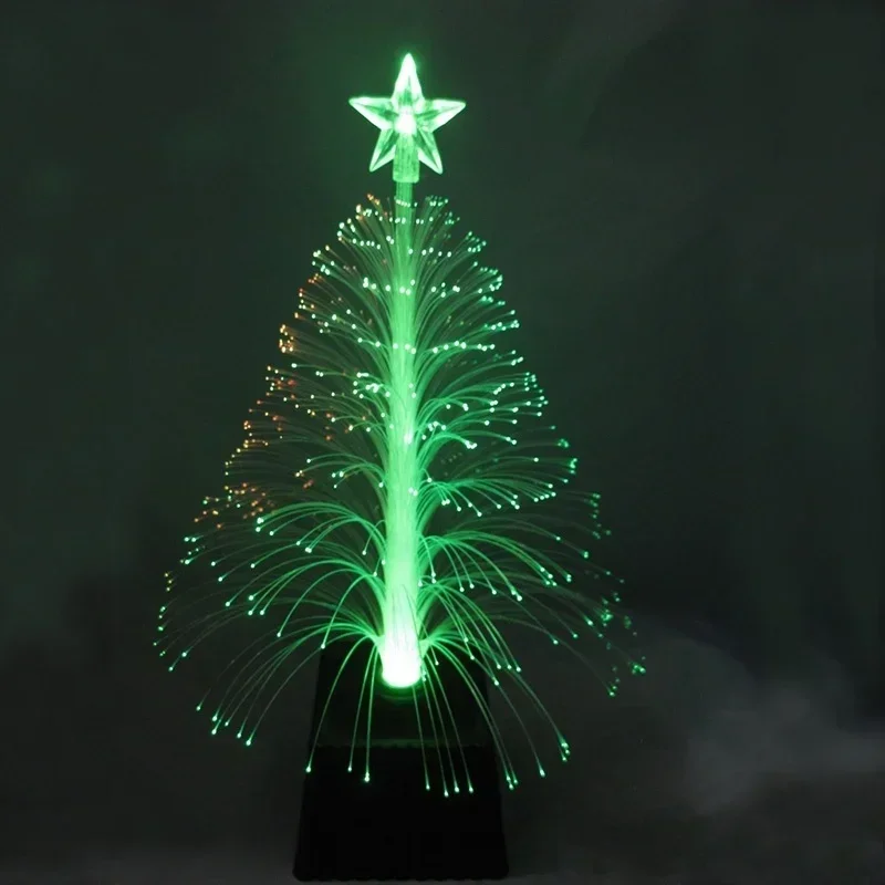 LED Christmas Tree Fiber Optic Light Color Changing Flashing Xmas Tree Lamp Home Shop Bar Holiday Party Decoration Gift Supplies