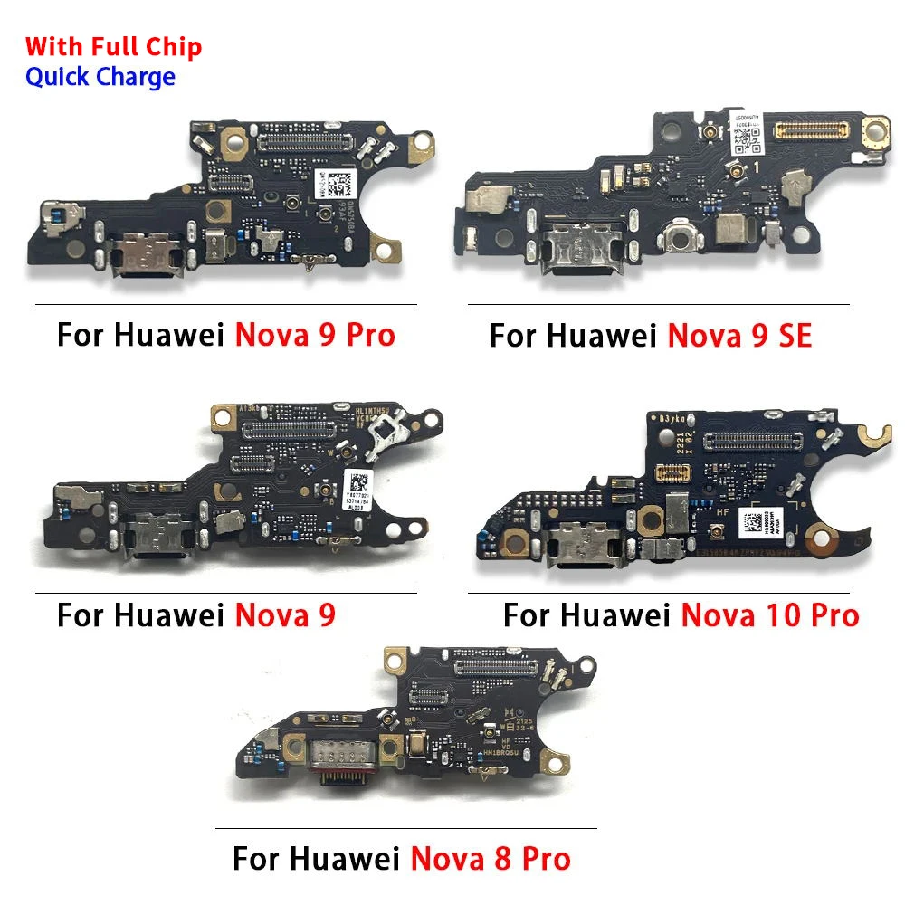 NEW Tested USB Charger Dock Connector Charging Port Microphone Flex Cable For Huawei Nova 5T 7 8 9 10 Pro 5G 7i 8i 7 8 9 SE